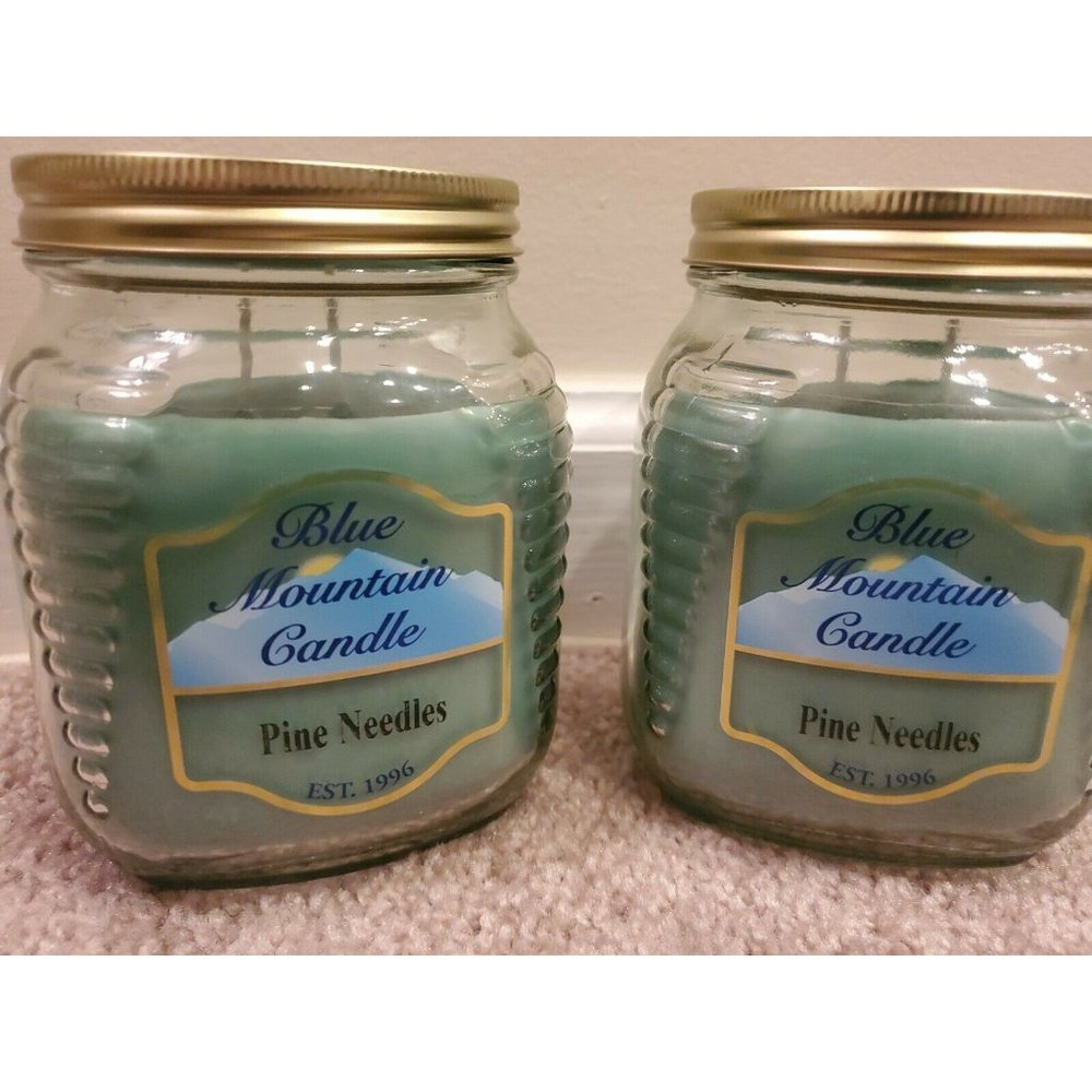 Pine Needle Christmas Candle | Blue Mountain | Double Wick 24 oz Large (2 Pack)